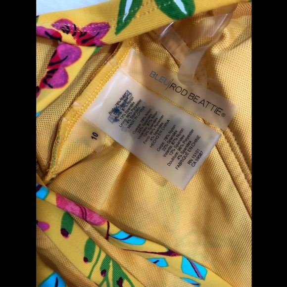 NEW Bleu Rod Beattie Ruffle One Piece Swimsuit 10 - Picture 8 of 8
